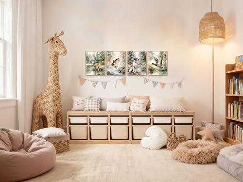 Image of Frimeeme Unframed Fishing Theme Nursery Wall Art Prints,8 x 10 In