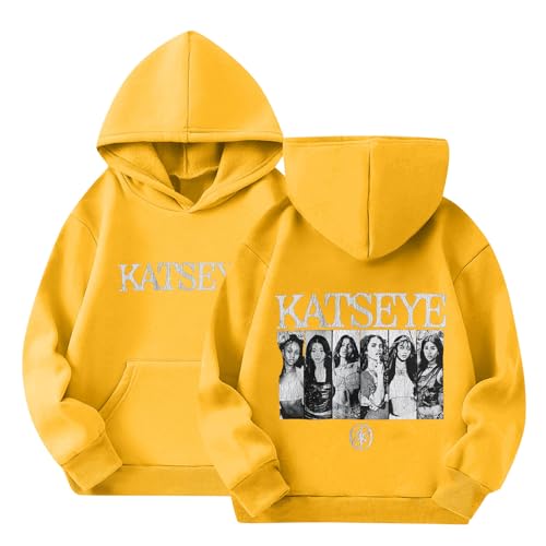 BCGQVZES Katse.ye Hoodies for Kids Katse.ye Merch Sweatshirts Fashion Music Album Graphic Long Sleeve Hoodied Concert Streetwear,3-4 Years,01-Yellow
