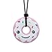 Sensory Chew Necklace for Girls Kids, Doughnut Silicone Chewy Pendant Jewelry for Autism Teething Biting Chewing ADHD Needs, Oral Motor Aide Sturdy Baby Nursing Chewable Necklace for Anxiety