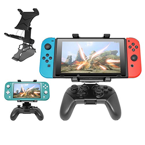 FASTSNAIL Pro Controller Mount Clip for Nintendo Switch/Switch Lite, Free Rotation Clip Clamp Holder Handle Bracket for Pro Controller and Nintendo Switch/Lite