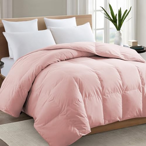Image of TEXARTIST Premium 2100 Series King Comforter All Season Breathable Pink Comforter Soft 4D Spiral Fiber Quilted Down Alternative Duvet Insert with Corner Tabs Luxury Hotel Style (90 inchx102 inch)