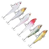 AKLOSIPY Esca da Pesca Galleggiante Realistica con Squillo – Esca per Spigola in Alto Mare per Pesca a Riva in Serbatoi d'acqua Dolce Targeting Culter, Luder, Snakehead e Wahoo – Ganci in Acciaio