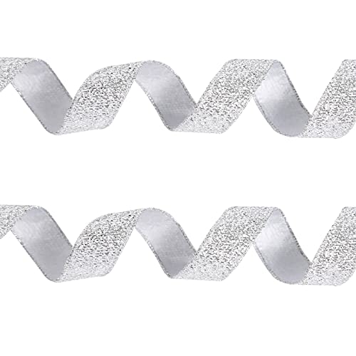 Pens Bachelorette Party Favors 2M Sequin Christmas Party Decoration Ribbon Christmas Tree Decoration Ribbon Christmas Ornaments Diy Event Table Runner (Silver, One Size) #TOP3