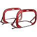 meiwar Porte da Calcio Pieghevoli - Porticine Calcio | Porta da Calcio per Giardino | Piccole, Portatile | 125x85cm | 2X Rosso