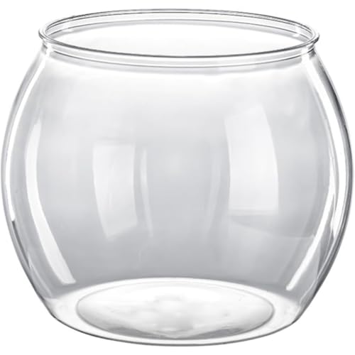 Quirix金魚鉢 プラスチック 猫猫が入る が入る容器 金魚 がはいる 透明 丸型 飼育水槽 透明アクリル 観葉植物 インテリア 容器 テーブルアクアリウム ボウル 水培 大容量 おしゃれ インテリア (33*29cm,とうめいしょく)