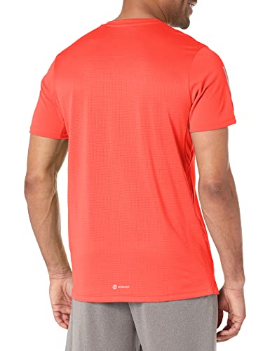 Adidas Men's Own The Run T-Shirt, Bright Red/Reflective Silver, Large #TOP1