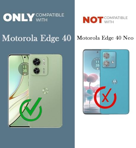 Image of Jkobi Back Cover Case for Motorola Moto Edge 40 (Shockproof with Polycarbonate Clear Panel | Professional Black)