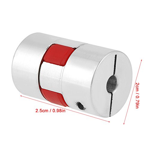 Spider Shaft Coupling OD20mm X L25mm, CNC Stepper Motor Coupler Connector with Elastic Connection for 3D Printer CNC Machine