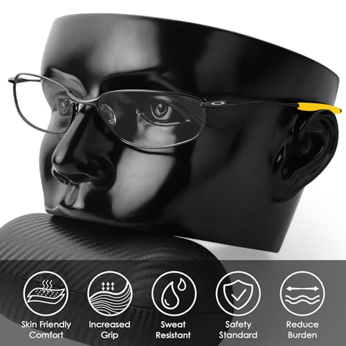 Image of BLAZERBUCK Replacement Temple Sleeves Ear Socks for Oakley Whisker /Juliet /A Wire Sunglass - Yellow