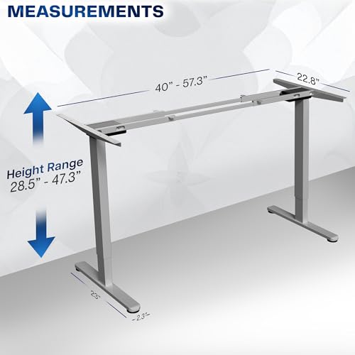 Image of VIVO Heavy Duty Dual Motor Electric Sit Stand Desk Frame, 220 lbs Capacity up to 85 inch x 43 inch Tops, Memory Controller Height Adjustable Frame Only, Gray, DESK-E-200G