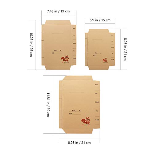 NUOBESTY 30 peças de capa de papel kraft, capa decorativa, capa de livro, meias de livro, porta-livr