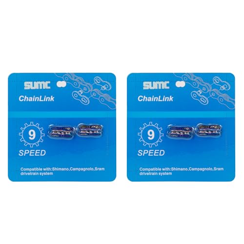 Bike Chain Quick Link- Reusable Bike Chain Missing Quick Connector- Master Links Compatible with Shimano, Sram and KMC Chains 6 7 8 9 10 11 12speed Missing Link (Rainbow, 9 Speed)