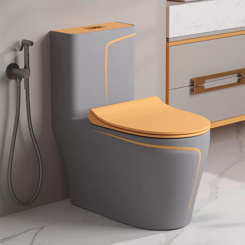 Buy InArt Rimless Syphonic Toilet Floor ed One Piece Water Closet Ceramic Western Commode Toilet