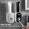 iHave Toothpaste Dispenser Wall Mount for Bathroom Automatic Toothpaste Squeezer (Grey)