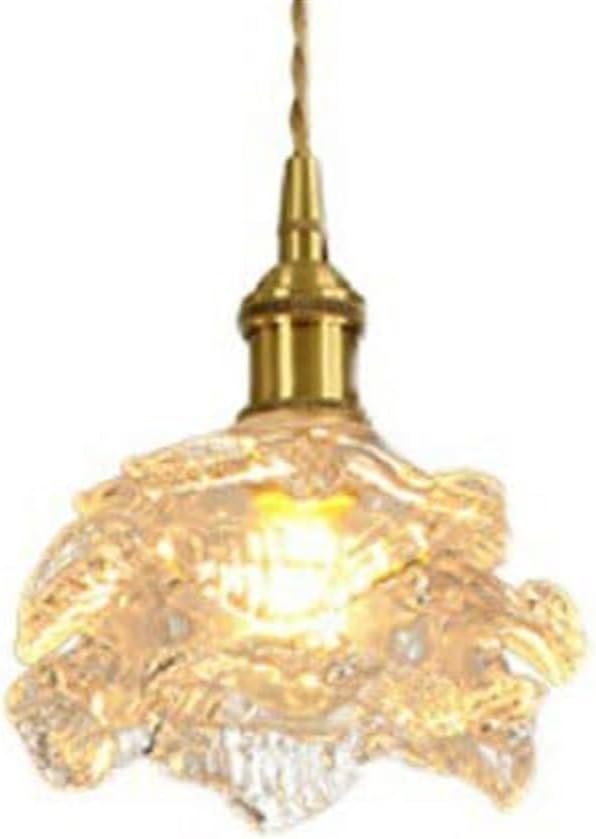 Hertl Hertl Franse Retro Style Chandelier,Creative Personality Flower-shaped Glass Hanging Lamp,Flush Mount Ceiling Lighting Armatures,Bedside Bar Restaurant Decoration Hanger Light (Color : B)