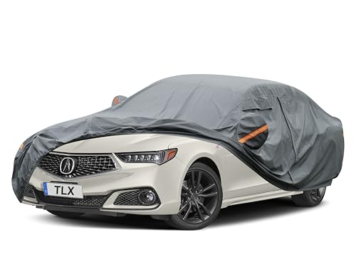 Image of GUNHYI Premium Car Cover Custom Fit Acura TLX (2014-2026), 16 Layers Heavy Duty Car Cover Waterproof All Weather with Zipper Door for Sun Rain Snow Dust Uv Protection