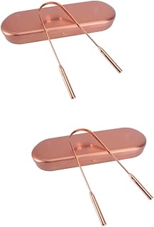 NOLITOY 2 Peças Limpador De Metal Raspador De Língua De Metal Raspador De Língua Metálico Limpador De Língua Raspador De Língua Escova De Língua Ferramenta De Limpeza Oral Escova Oral De