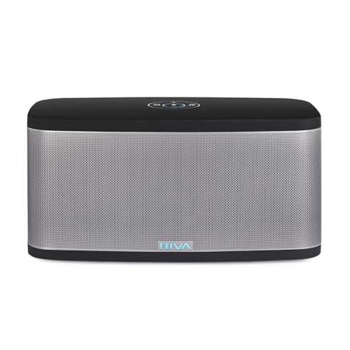 RIVA Upgraded Stadium Wi-Fi Bluetooth Smart Hi-Fi Speaker with Alexa Built-in, 10 Drivers, 200W, Multiroom Music System, Supports Airplay 2, Spotify, Tidal and More Streaming (Black)