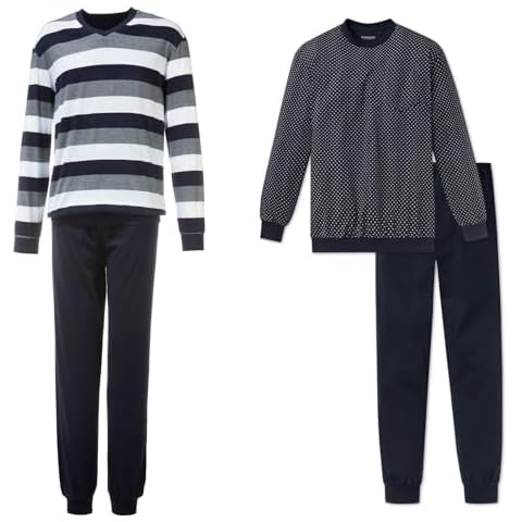 Schiesser Dark Blue Two-Piece Pyjama Set Cover