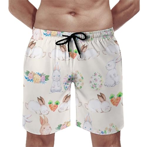 Kawaii Whale Stars Mens Swim Trunks,