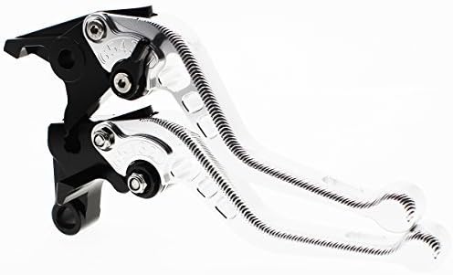 Motorcycle 3D Texture Aluminum Short Brake Clutch Levers Compatible with FZ1 FAZER 06-15,FZ8 11-15,FZ6R/XJ6 DIVERSION 09-15,FZ6 FAZER 04-10,YZF R1 99-01