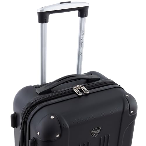 Travelers Club Luggage Chicago 20 Inch Expandable Carry-On Spinner, Black, One Size image 2