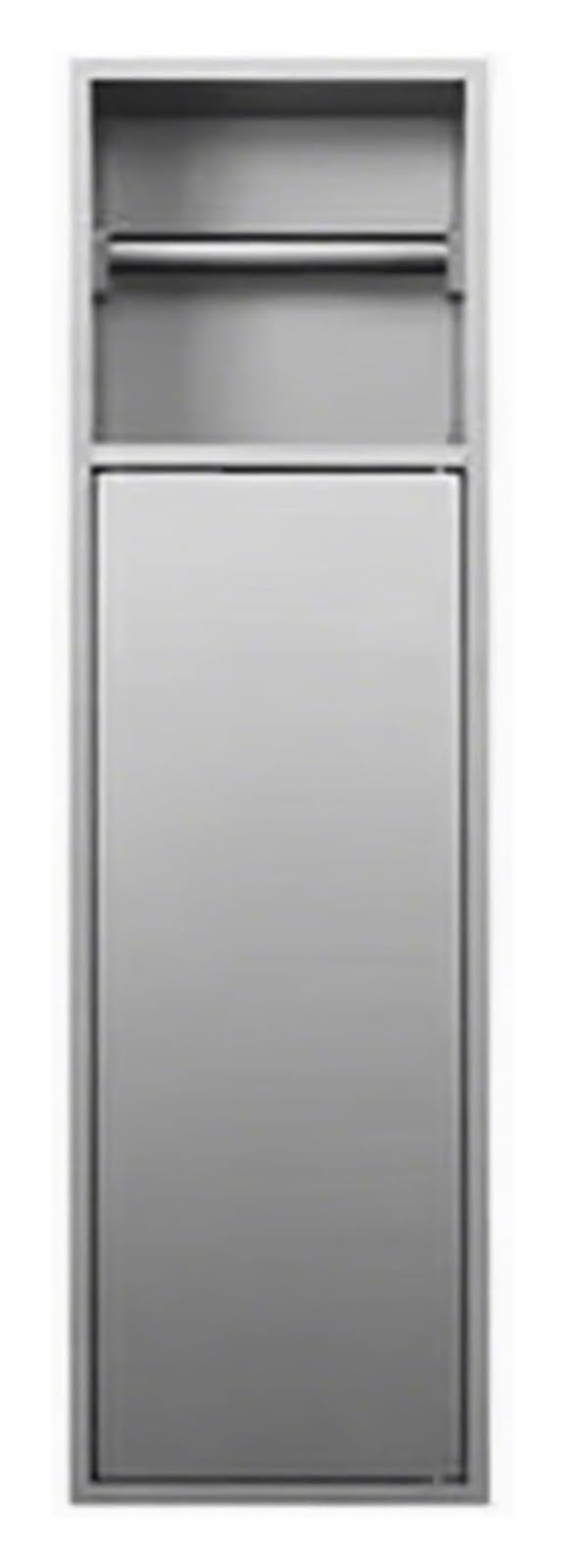 Flush-Mounted Toilet Paper Holder， Stainless Steel Bathroom Storage Niche Grey Black Multiple Sizes(Grey,60 * 16cm/23.6 * 6.3in)