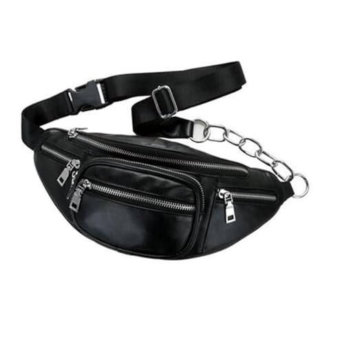 VALICLUD Black Purse Black Purses Tele Chain Purse Black Gym Bag Crossbody Wallet Purse Sports Bag Leisure Bag Shoulder Bag Messenger Bag Pu Leather Chain Bag One Shoulder