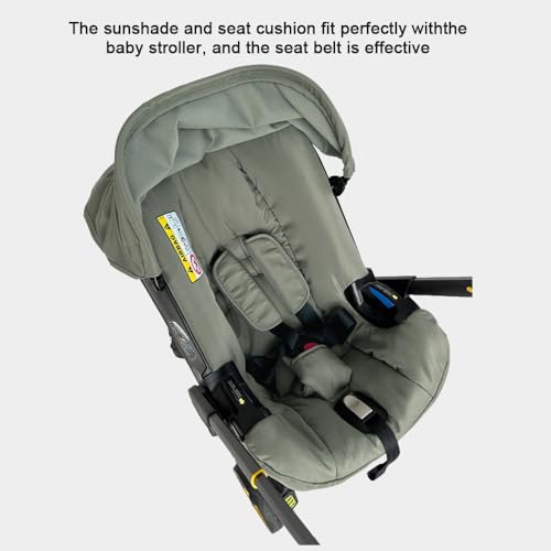 Image of Stroller Accessory Washing Kit Textile Set, Colorful Canopy & Water Resistance Soft Cushion Compatible with DOONA CAR SEAT Strollers (Desert Green)