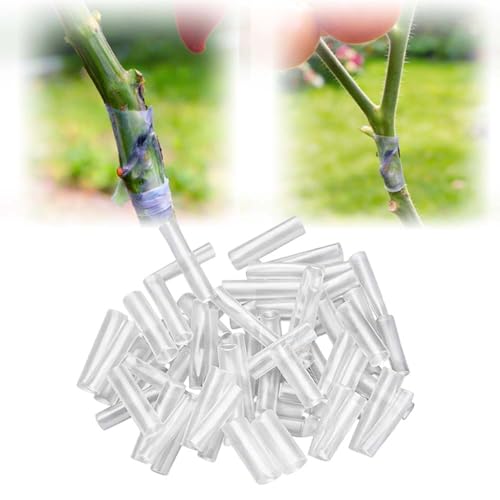 VLZLQ Silicone Grafting Sleeves for Fruit Trees 2026 New Flexible Grafting Tubes for Fruit Trees Extendable Tree Branch Repair Tool for Fruit Trees Plants Broken Stem Floral (50pcs)
