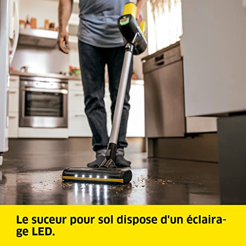 Kärcher Aspirateur sans Fil VC 6 Cordless ourFamily, 2 Vitesses D'aspiration, Autonomie : jusqu'à 50 Min, Poids : 2,8 kg, Batterie : 25,2 V, Support Mural, Suceur Sol et Fentes, Brosse à Poussière - Image 7