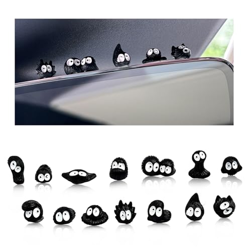 OFF WE GO Mini Cute Soot Sprites Car Rearview Mirror Car