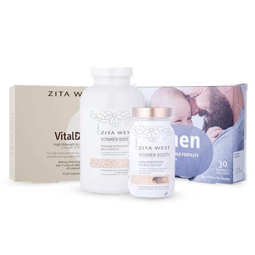 Zita West Male Preconception Support Pack Including Vitamen, Vitamen Boost 1, Vitamen Boost 2 and Vital DHA