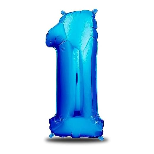 envami Globos de Cumpleãnos 1 Azul I 101 CM Globo 1 Año I Globo Numero 1 I Decoracion 1 Cumpleaños Niños I Globos Numeros Gigantes para Fiestas I Vuelan con Helio
