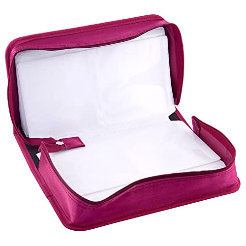 Bivisen CD/DVD Case Holder, 128 Capacity CD VCD Media Wallet, Storage, Holder, Booklet, Organizer (Rose) - Thumbnail 5