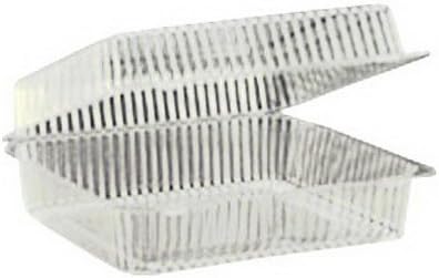 Inline Plastics 9" x 5 1/2" x 3 1/2" Clear Plastic Deli Sandwhich Hinged Container - 500 per Case