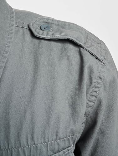 Brandit Vintage Shirt Long Sleeve, Uomo, Charc Grey, 3XL - 5