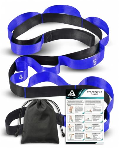 Acozycoo Stretching Strap with Loops for Physical Therapy,Knee,Leg Lifter