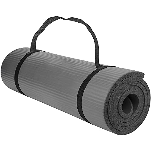 Tapis de yoga en TPE antidérapant de 15mm avec sangle pour fitness et gym
