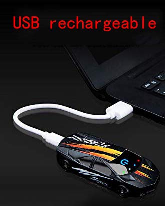Encendedor eléctrico recargable tipo coche negro miniatura 4