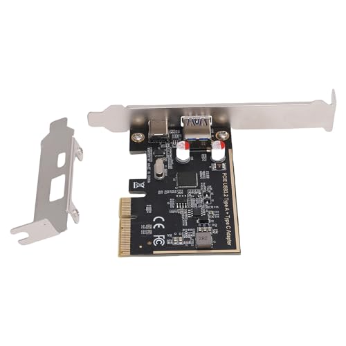 Tarjeta PCIe de 5 Gbps actualización USB versátil Tipo C Tipo A para PC de escritorio negro