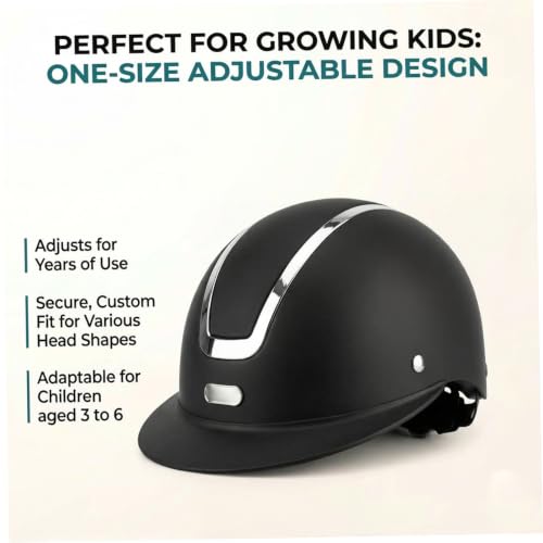 Casco infantil resistente a los impactos para equitación y protección ajustable 2