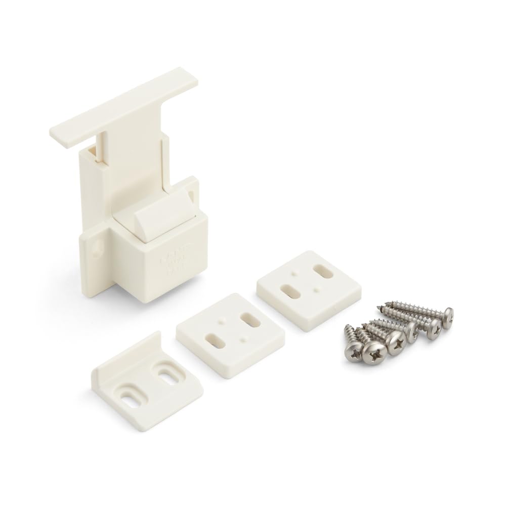Poignée bouton-poussoir cachée blanche UMAXO AK-60WT aménagement camping-car et yacht