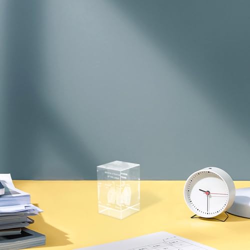 Modèle Anatomique Cœur Poumons Cube Cristal 3D pour Étude Médicale