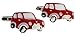 Produktbild korpikus® Red Car Theme Edelstahl-Manschettenknöpfe In Free Geschenk-Beutel