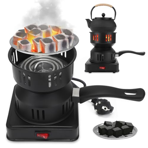DASIAUTOEM Kohleanzünder, Elektrischer Kohlegrill, 450-600W Holzkohle Elektrischer Kohlegrill Kohleanzünder Brenner Kohlegrill Zubehör, mit Langem Kabel und Griff, Elektro HolzkohlAnzünde Geschenke