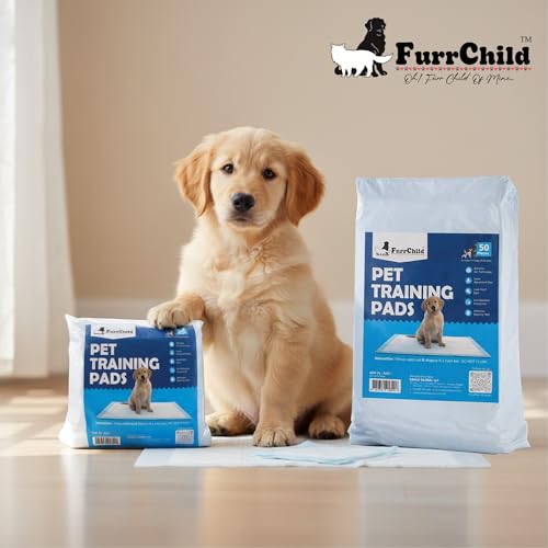 Image of Pet Training Pads for Dogs & Puppies | Super Absorbent Dog & Puppy Pee Pads with Gel Technology | Leak Proof Quick Dry Puppy Training Pads | 60x60 cm | 50 Pack