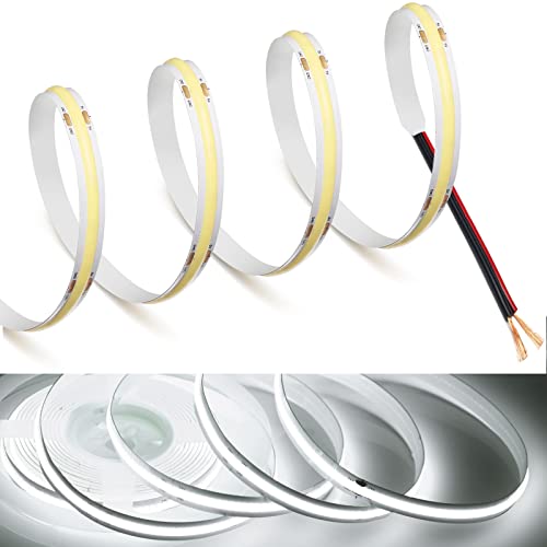 Image of MDee】COB LED Strip Lights 6000K Cold White 9.84ft /3m DC12V Flexible LED Tape Lights CRI 90+ 800LM /m 320LEDs /m for Indoor and Outdoor Decor(6000K Cold White9.84ft /3m)