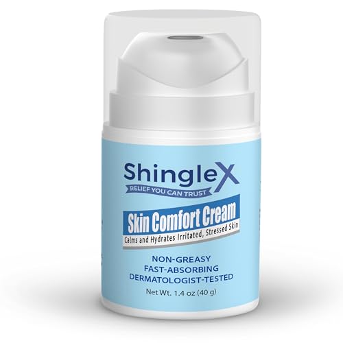 ShingleX Soothing Cream for Dry Irritated & Sensitive Skin Calming Moisture Cream for Uncomfortable Skin Fragrance Free Dermatologist Tested Fast-Absorbing 1.4 oz