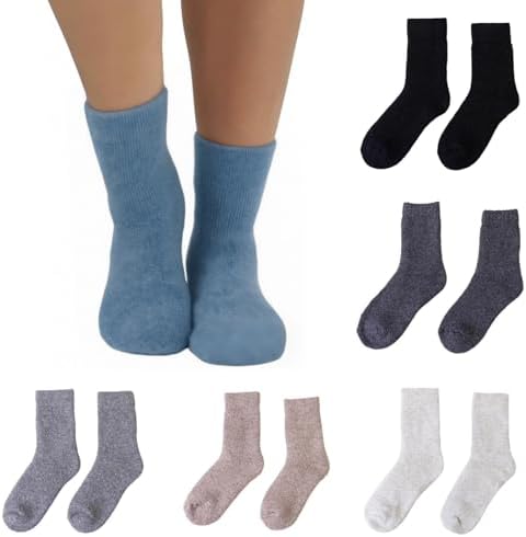Fuzzy Sock for Women Plush Thermal Sleeping Slipper Mid Calf Soft Socks Chunky Knit Lounge Cozy Warm Breathable Socks